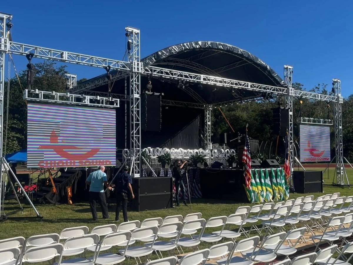 modular arc roof stage system